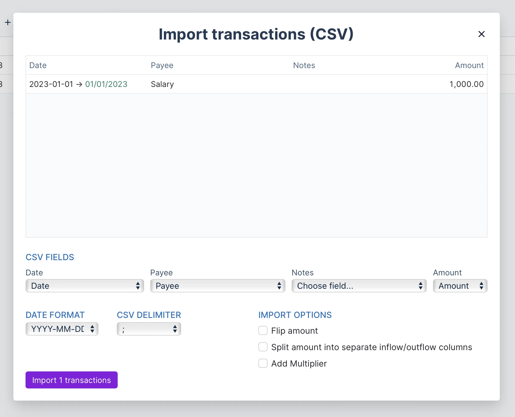CSV Import